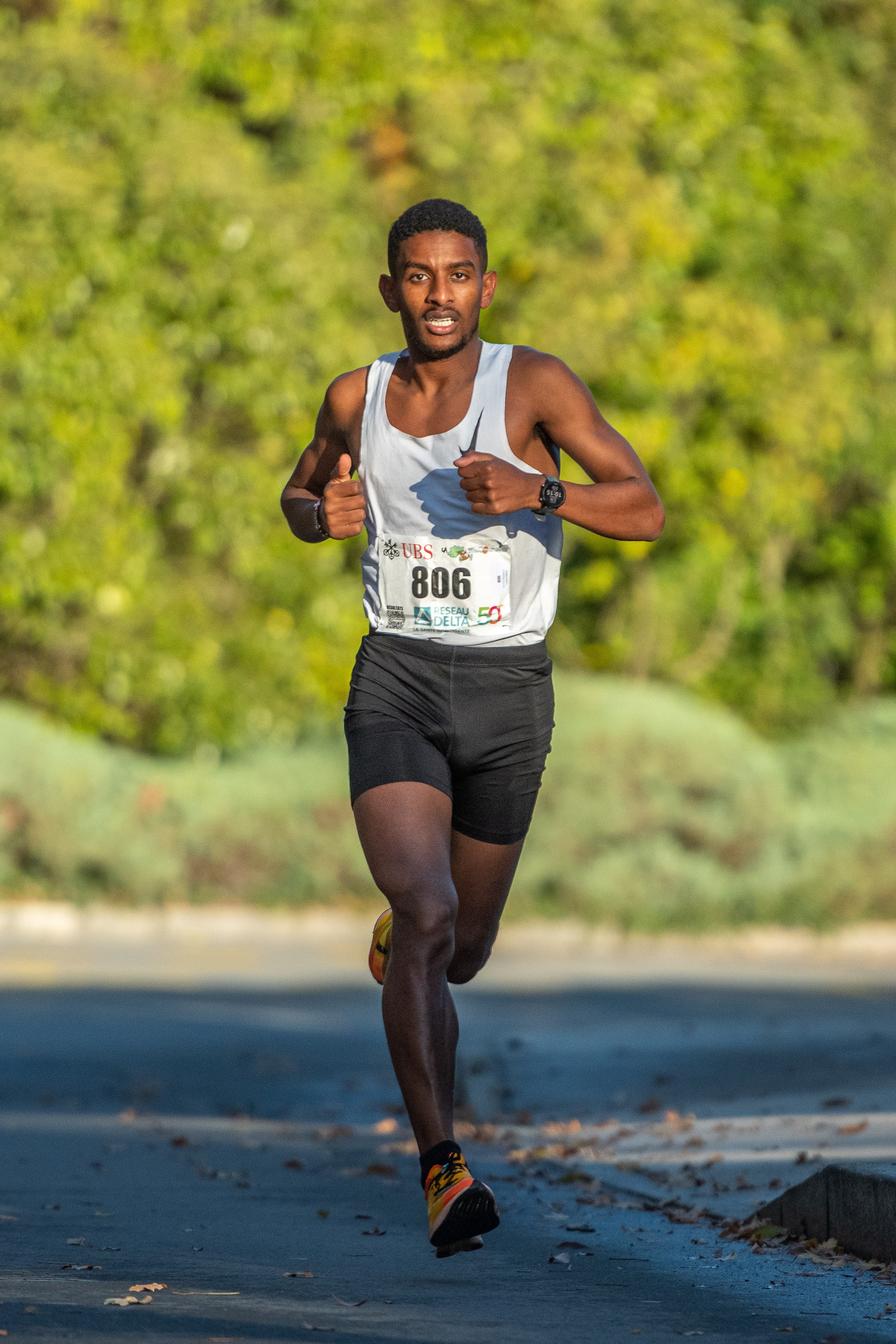 Portrait de Timothée Wondimu Bussy en course